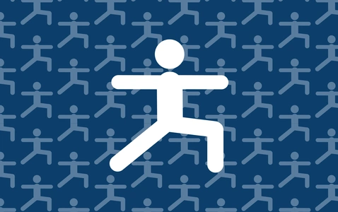man doing yoga icon